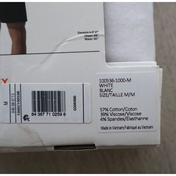 Pair of Thieves Men's Sz M White SuperSoft Cotton Crew Neck Fitted Tees, 2 Pack - Picture 5 of 6